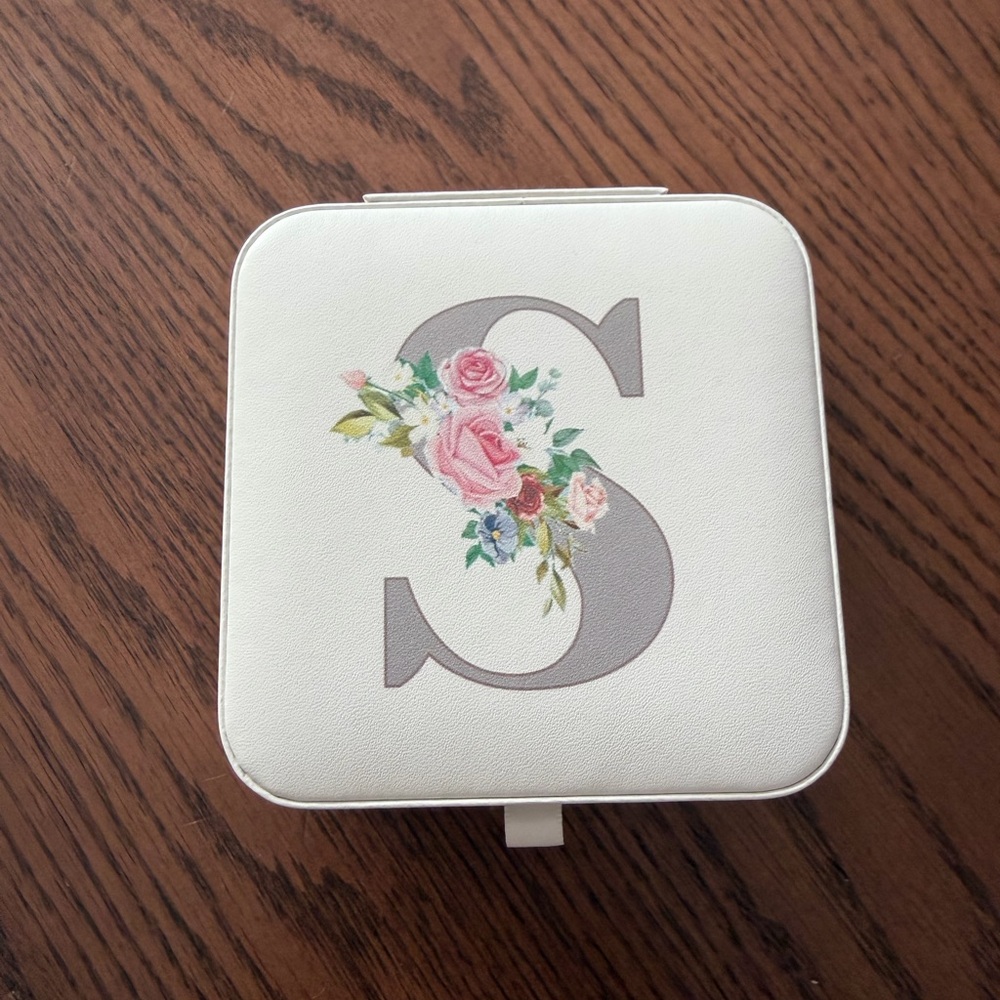 Floral Monogram Jewelry Box